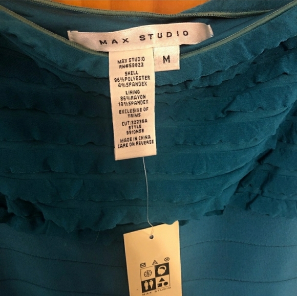 NWT Max Studio Green Medium Dress - Picture 3 of 5